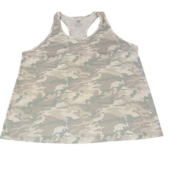 Athletic Works Women's Active Racerback Tank Grey Camo Size XXL 2XG Plus Sz 20 - Picture 1 of 5
